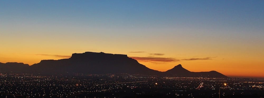 Backpacking South Africa table mountain