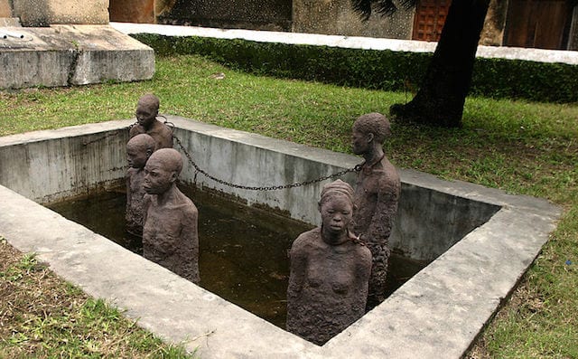Stone Town Zanzibar Monument to slaves in Zanzibar